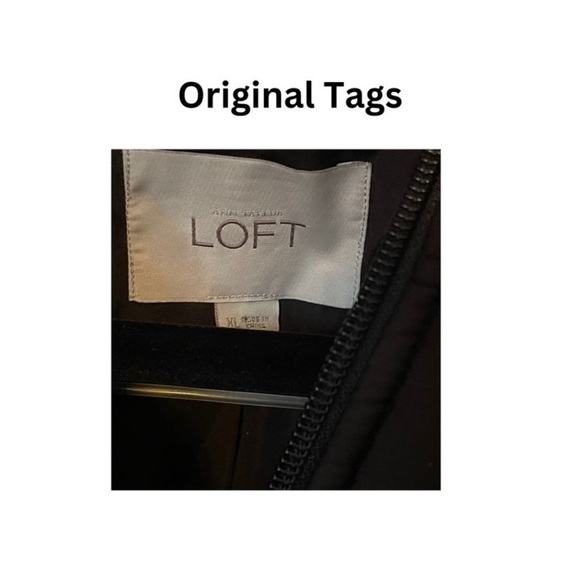 XL Women's ANN TAYLOR LOFT Warm Dark Blue Winter Jacket - Picture 4 of 6